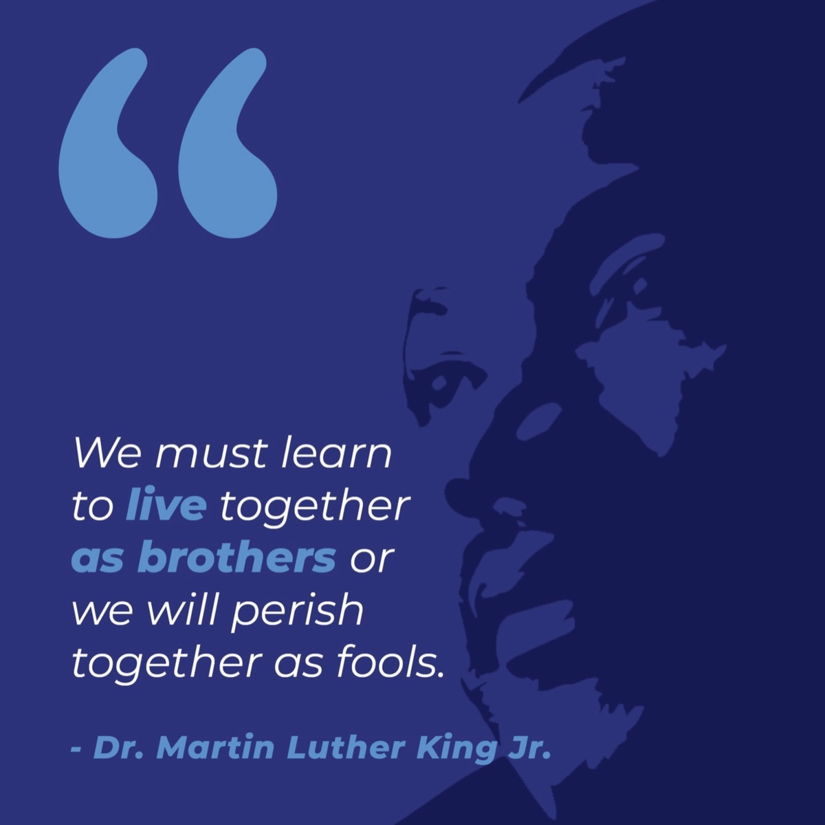 Martin Luther King Jr. quote social post