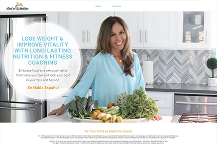 FoodAsMed homepage design